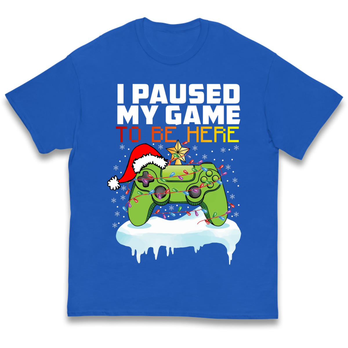 I Paused My Game Christmas Kids T-Shirt