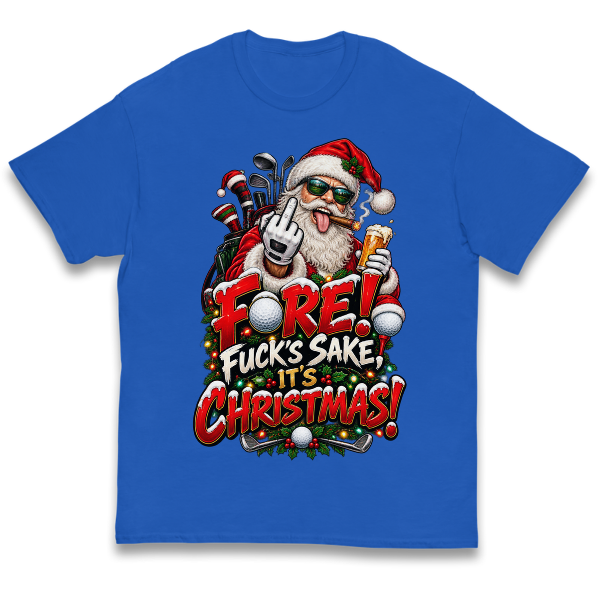 Rude Golf Christmas Kids T-Shirt