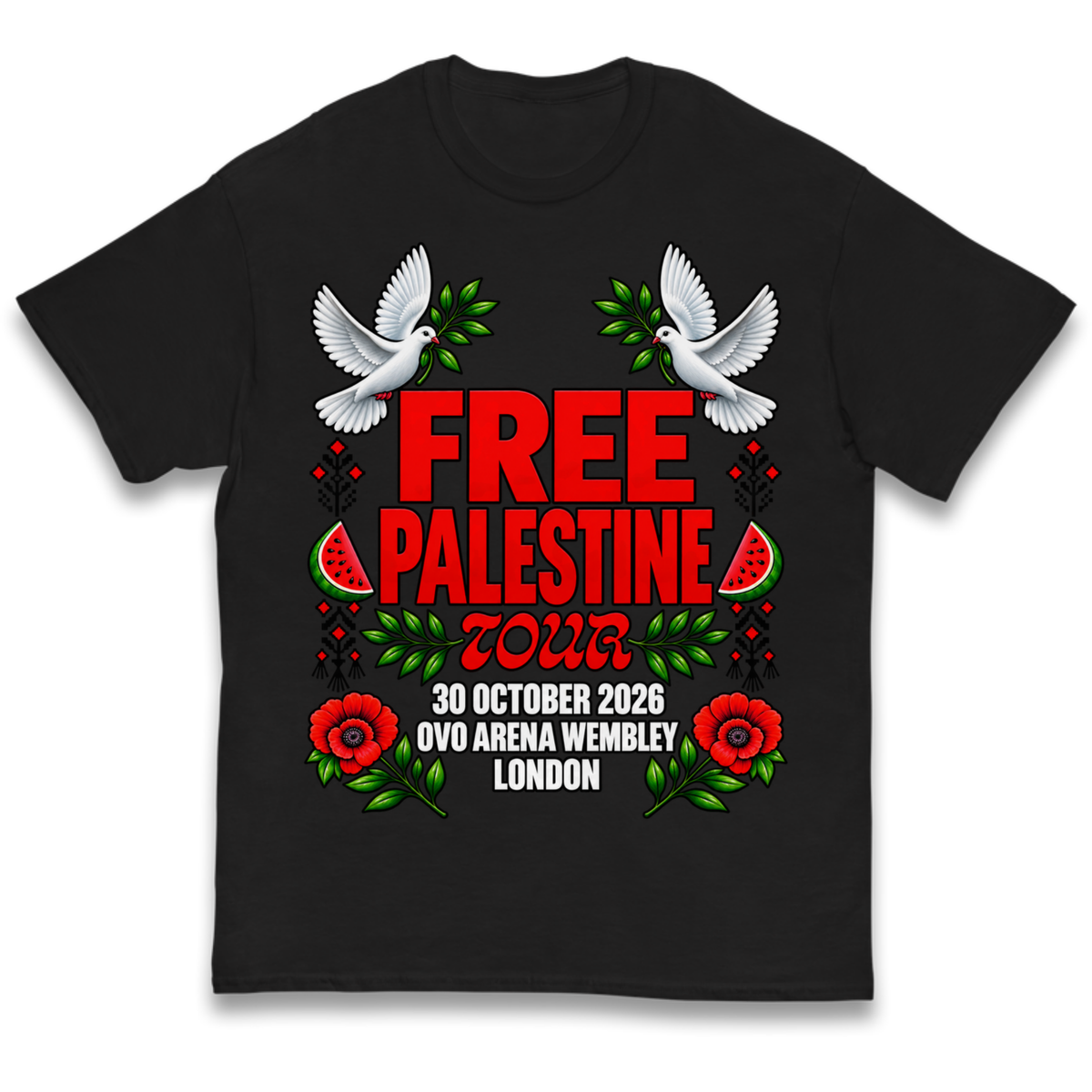 Macklemore and Friends Free Palestine Tour London 2026 Kids T-Shirt