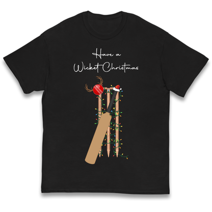 Cricket Bat Graphic Christmas Kids T-Shirt