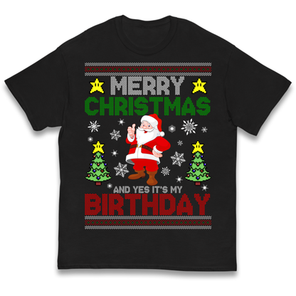 Santa birthday design Kids T-Shirt