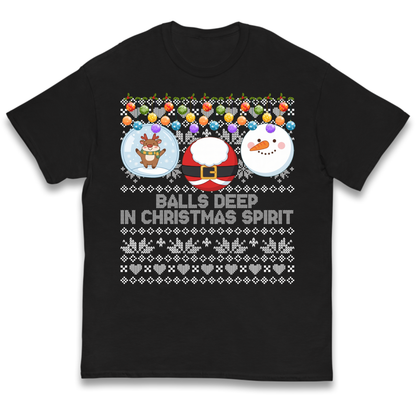 Balls Deep in Christmas Spirit Christmas Jumper Kids T-Shirt