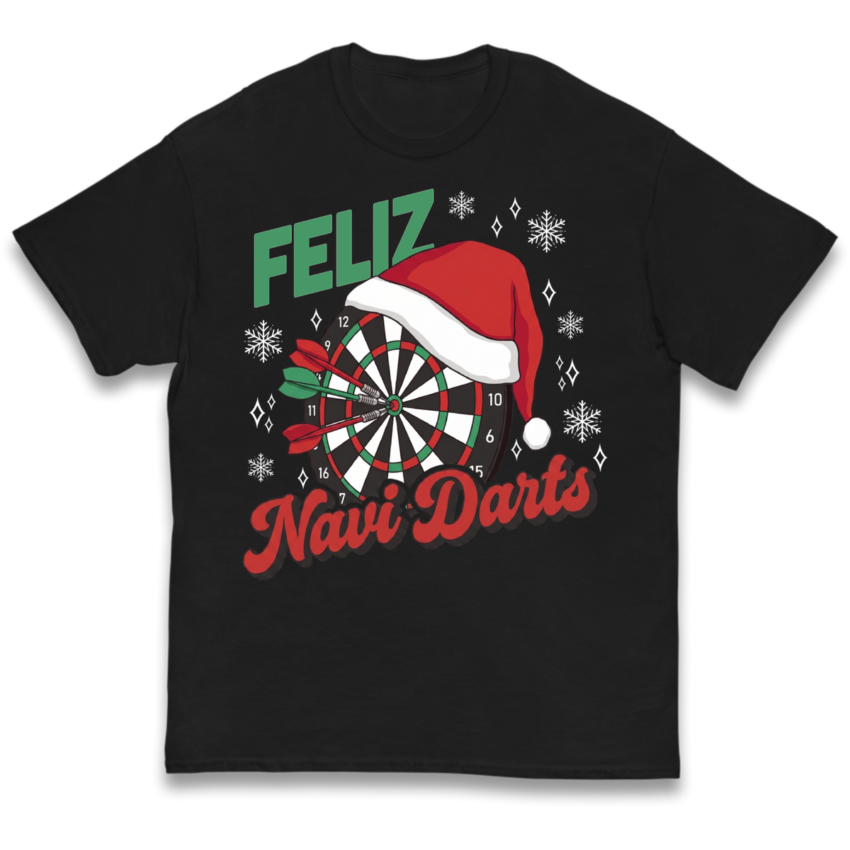Feliz Navidarts Kids T-Shirt - Festive Darts Design