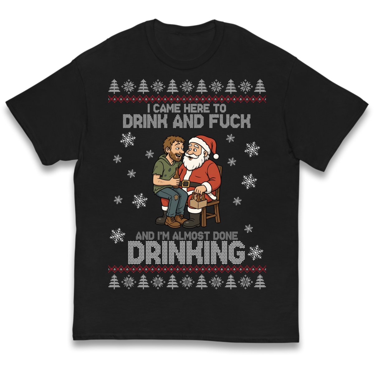 Rude Santa Graphic Kids T-Shirt