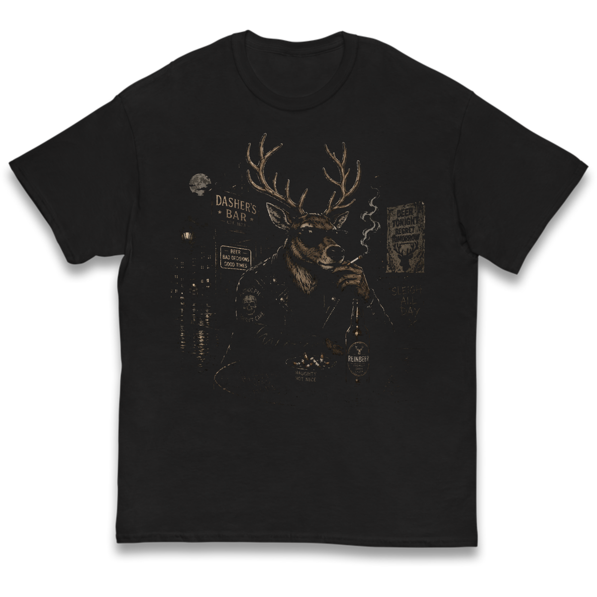 Reindeer Night Out Kids T-Shirt