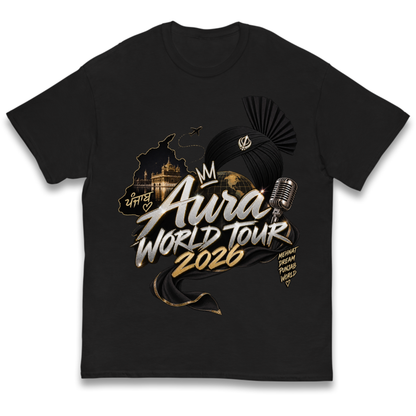 Diljit Dosanjh Aura World Tour 2026 Kids T-Shirt