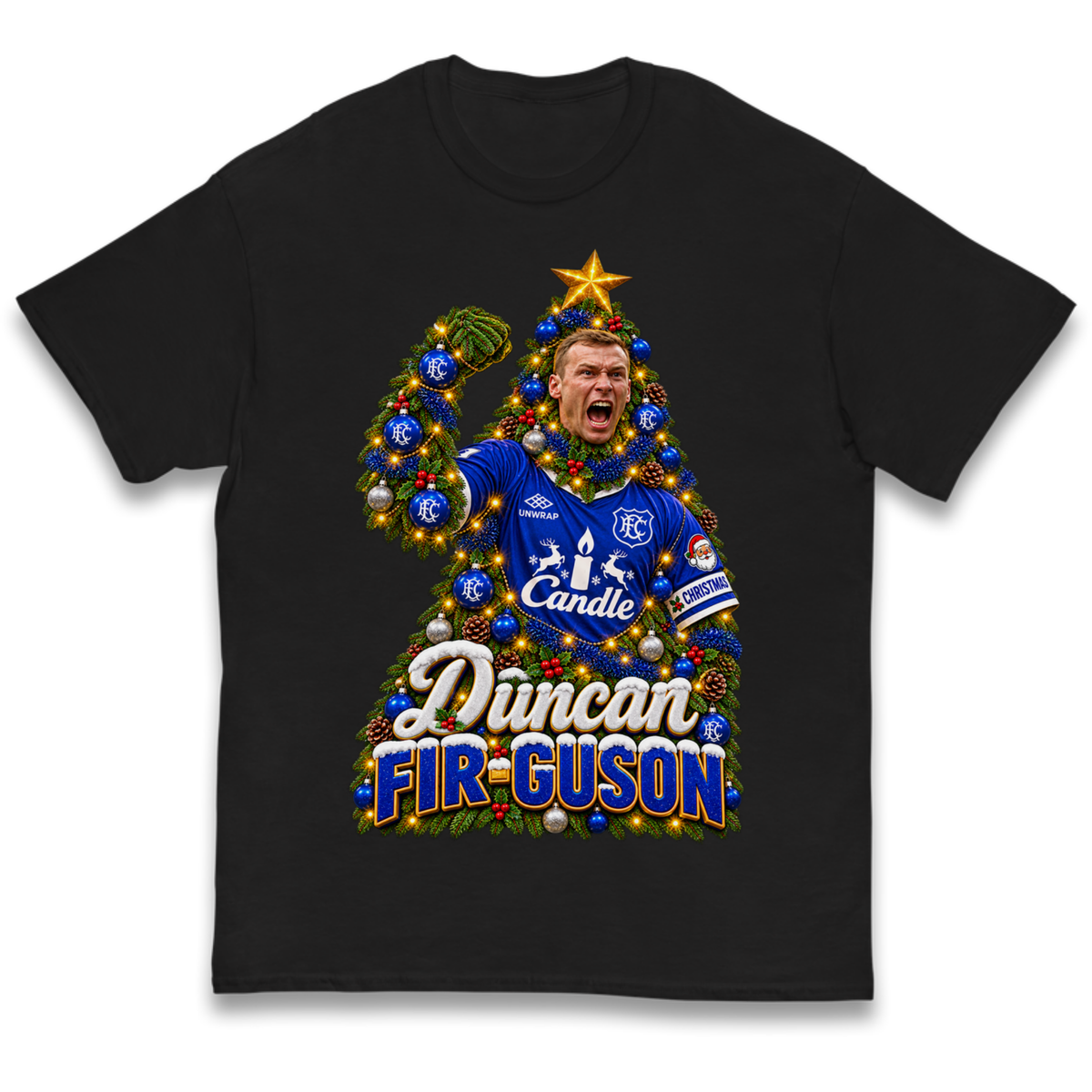 Duncan Ferguson Everton Christmas Kids T-Shirt