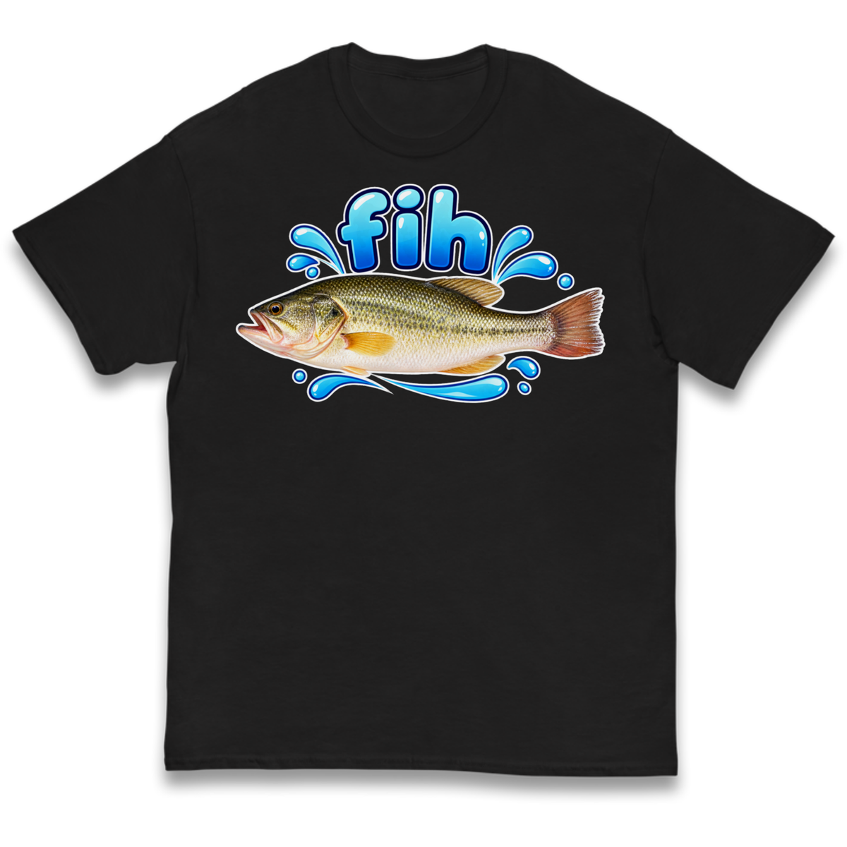 Fih Funny Bass Fish Kids T-Shirt