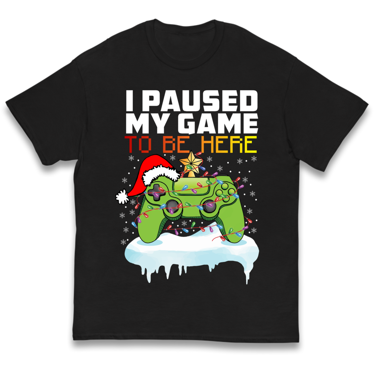 I Paused My Game Christmas Kids T-Shirt