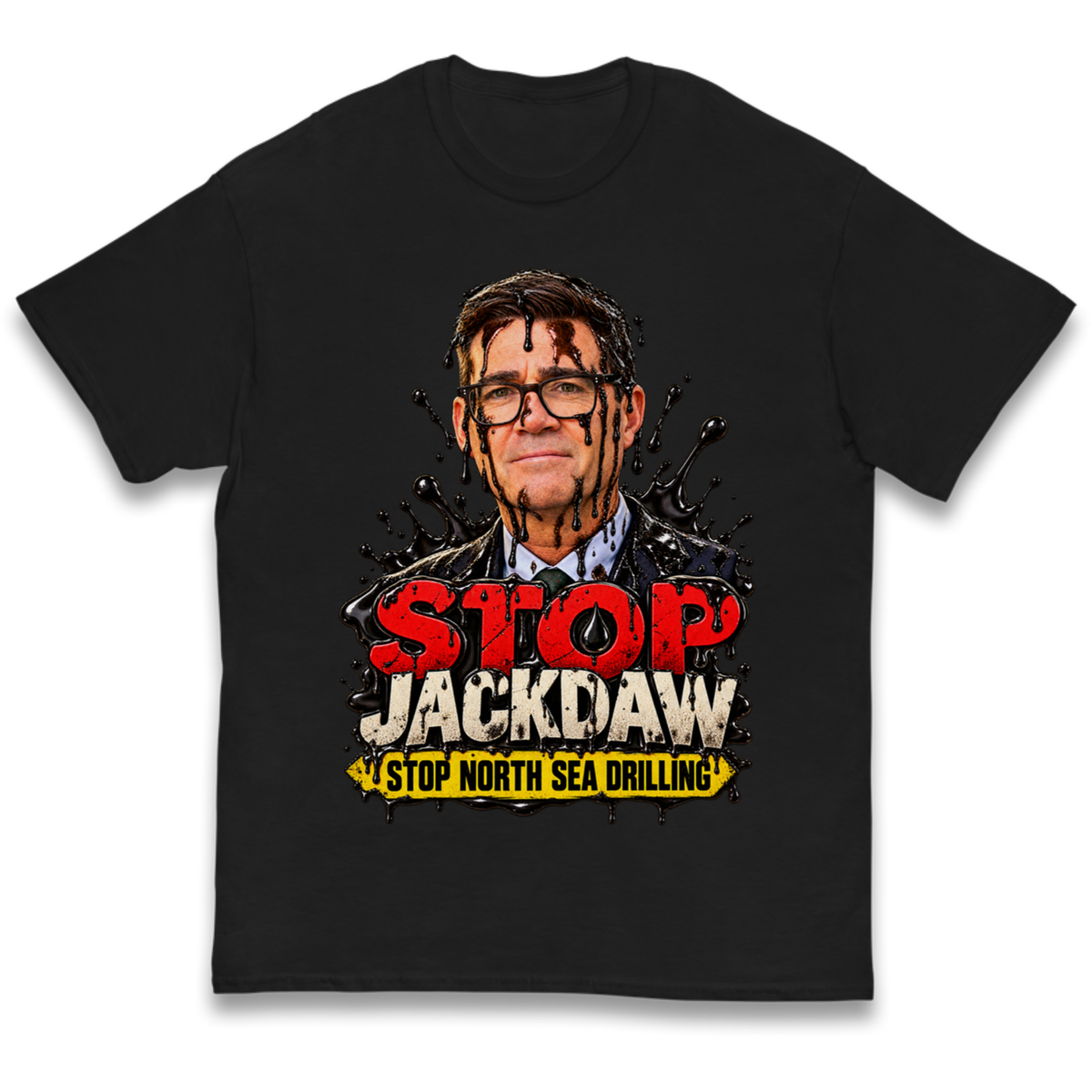 Stop Jackdaw Stop North Sea Drilling Andy Burnham Kids T-Shirt
