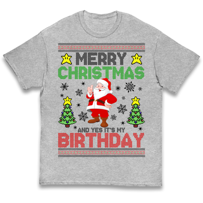 Santa birthday design Kids T-Shirt