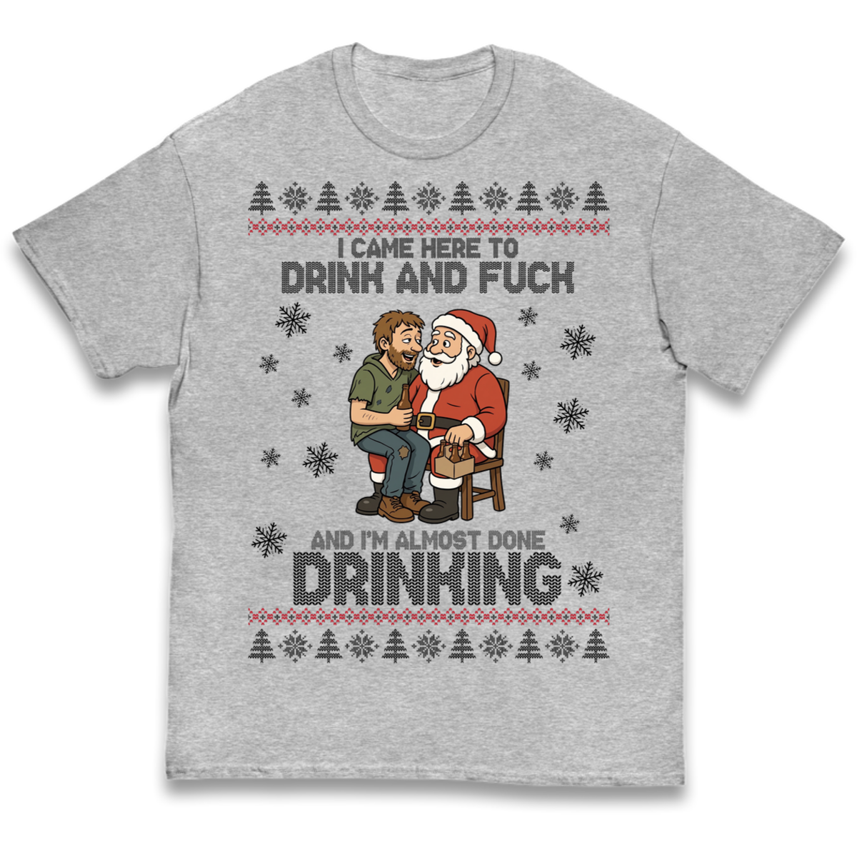 Rude Santa Graphic Kids T-Shirt