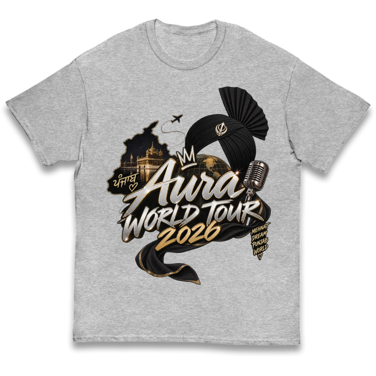 Diljit Dosanjh Aura World Tour 2026 Kids T-Shirt