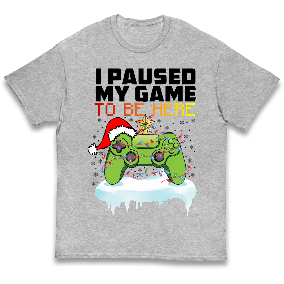 I Paused My Game Christmas Kids T-Shirt