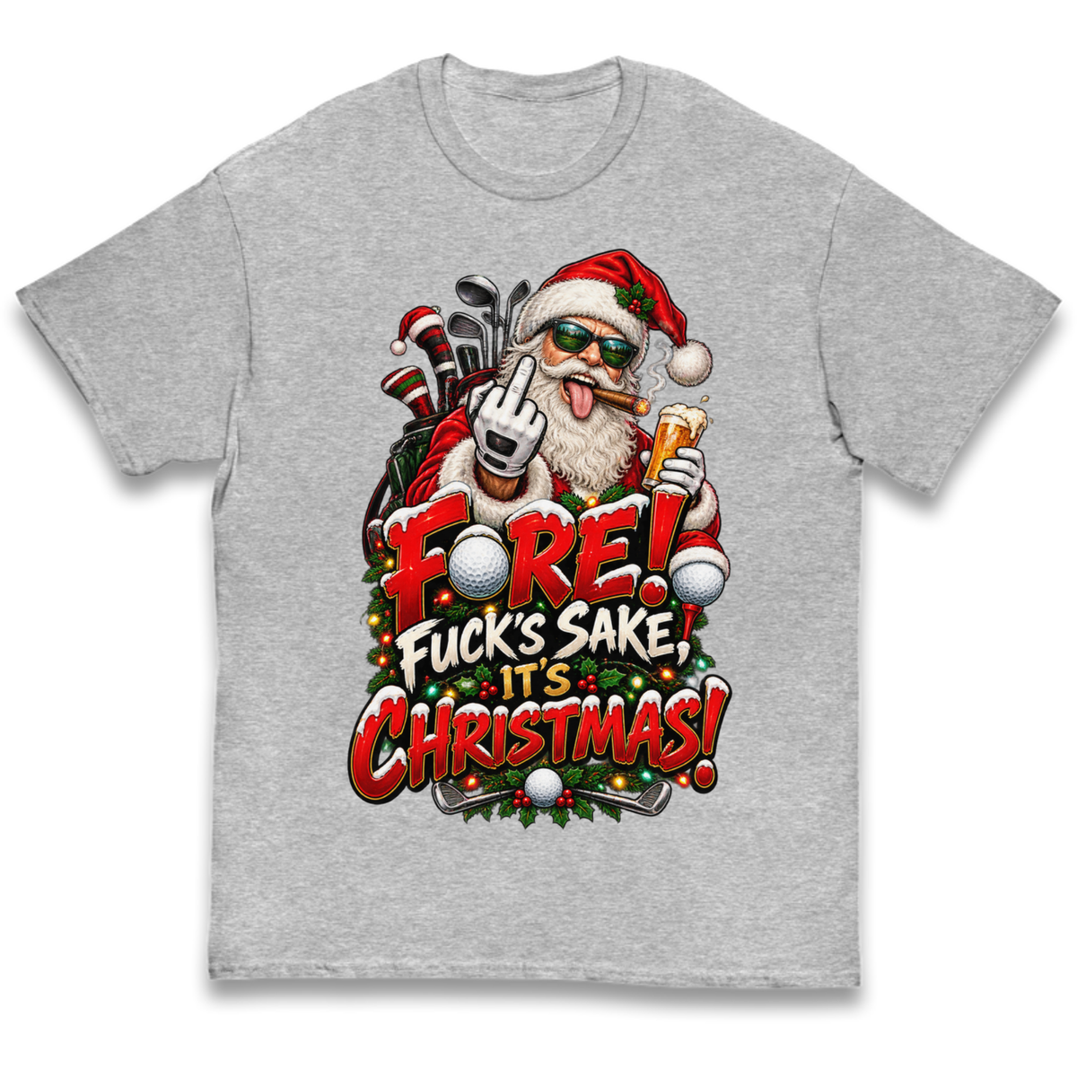 Rude Golf Christmas Kids T-Shirt