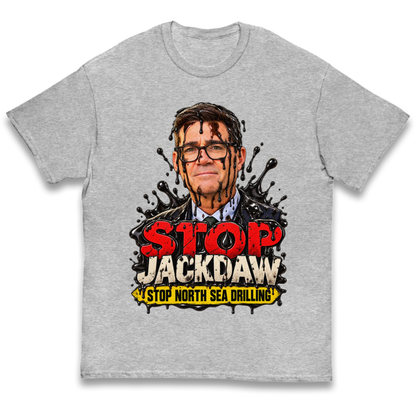 Stop Jackdaw Stop North Sea Drilling Andy Burnham Kids T-Shirt