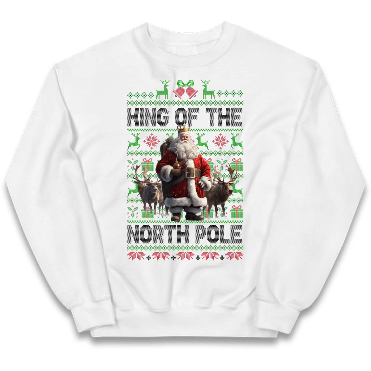King Santa Christmas Kids Jumper