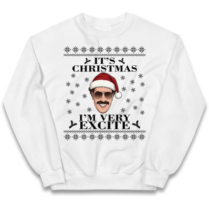I Very Excite Christmas Kids Jumper