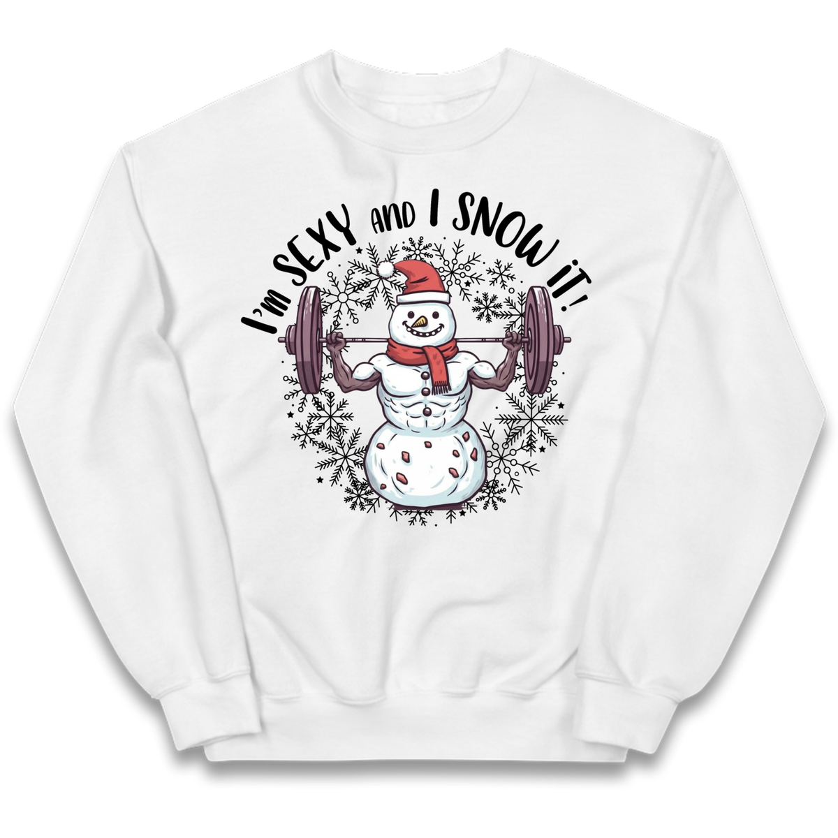 Gym Snowman Graphic Christmas Kids Jumper