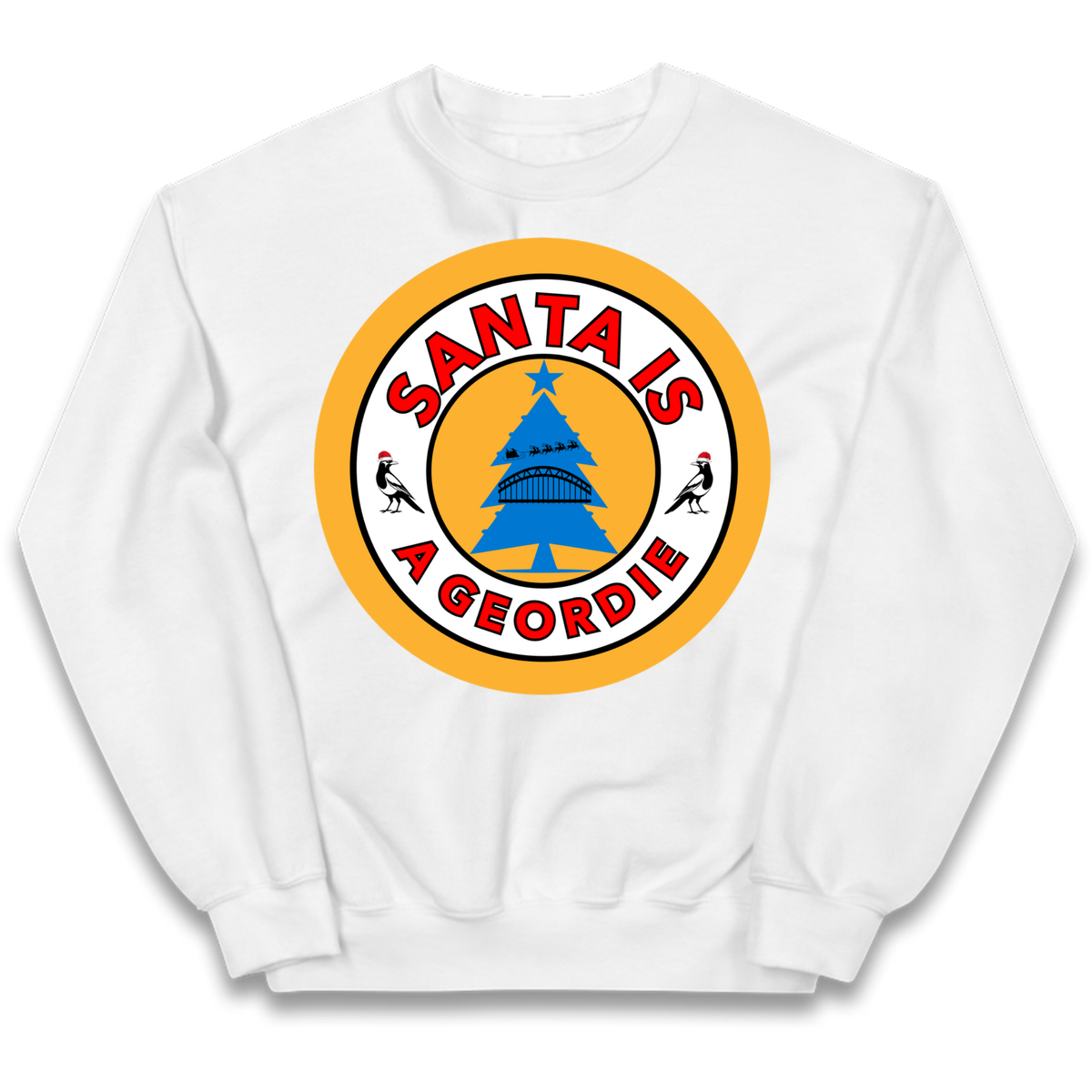 Geordie Santa  Christmas Kids Jumper