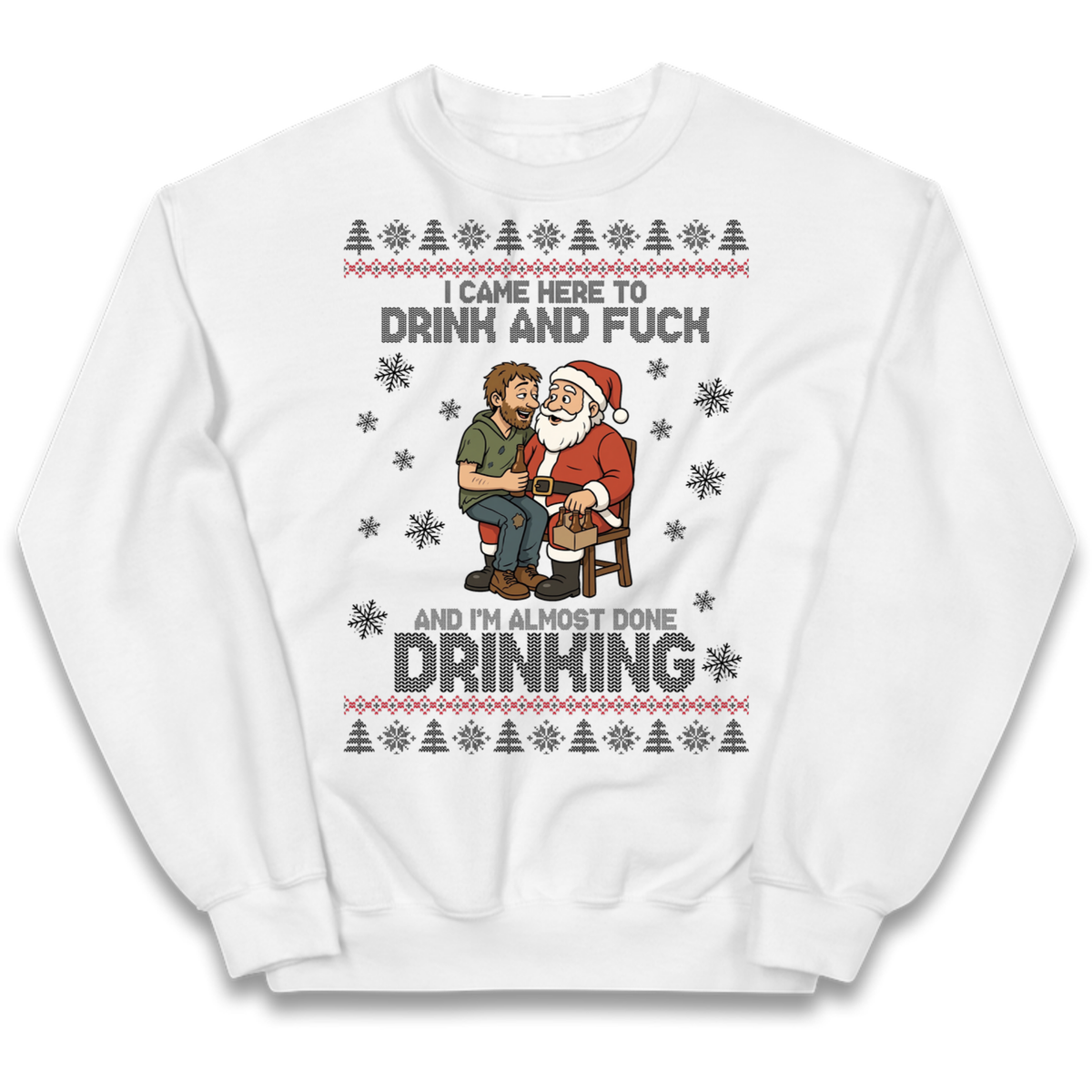 Rude Santa Graphic Kids Jumper