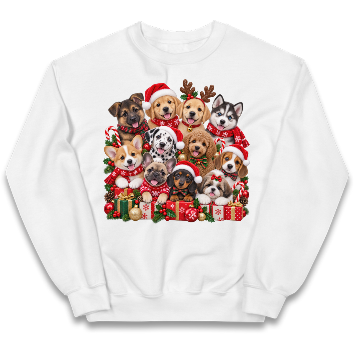 Puppy Christmas Kids Jumper