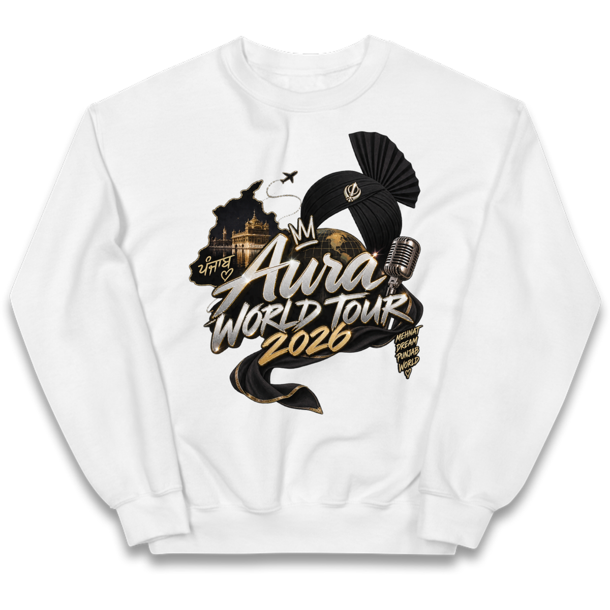 Diljit Dosanjh Aura World Tour 2026 Kids Jumper