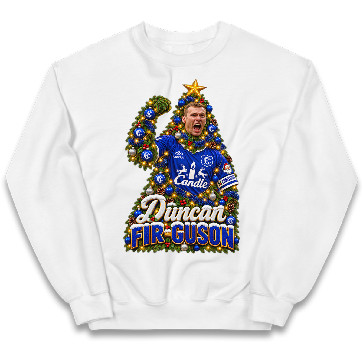 Duncan Ferguson Everton Christmas Kids Jumper