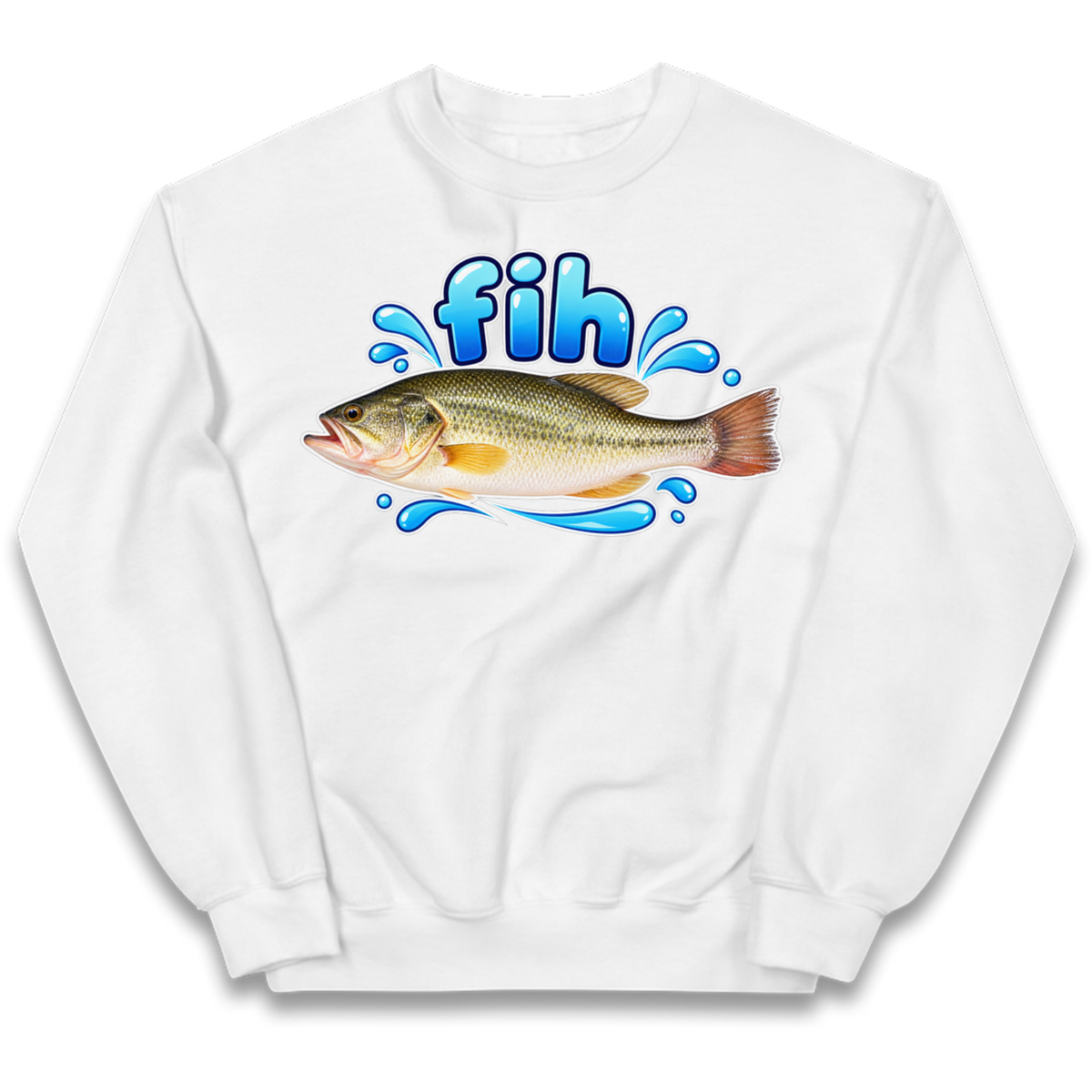 Fih Funny Bass Fish Kids Jumper