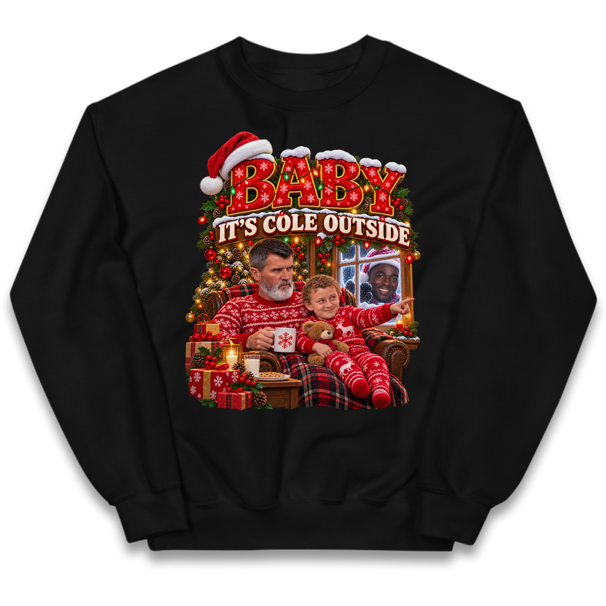 Roy Keane Man Utd Christmas Kids Jumper