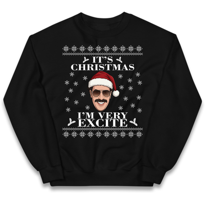 I Very Excite Christmas Kids Jumper