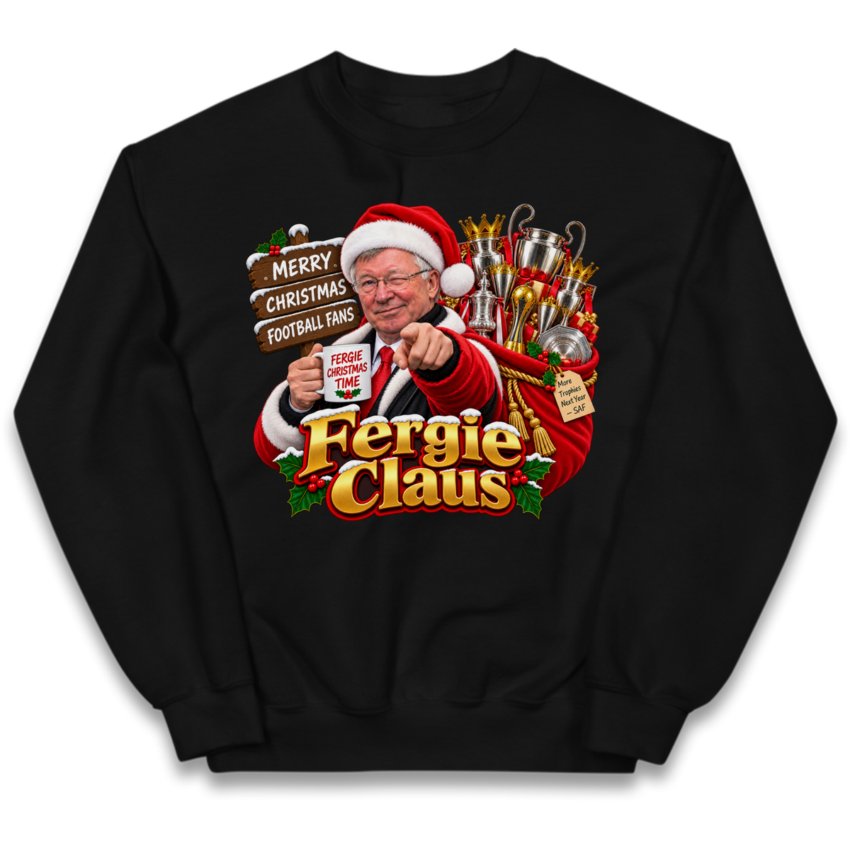 Man United Christmas Kids Jumper