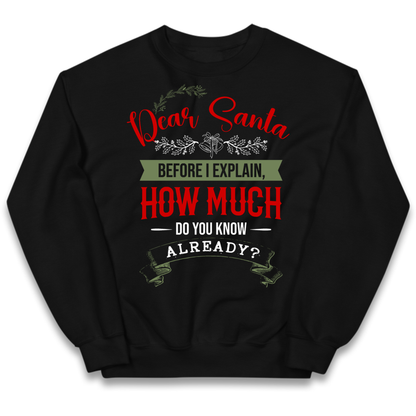 naughty christmas outfit Kids Jumper