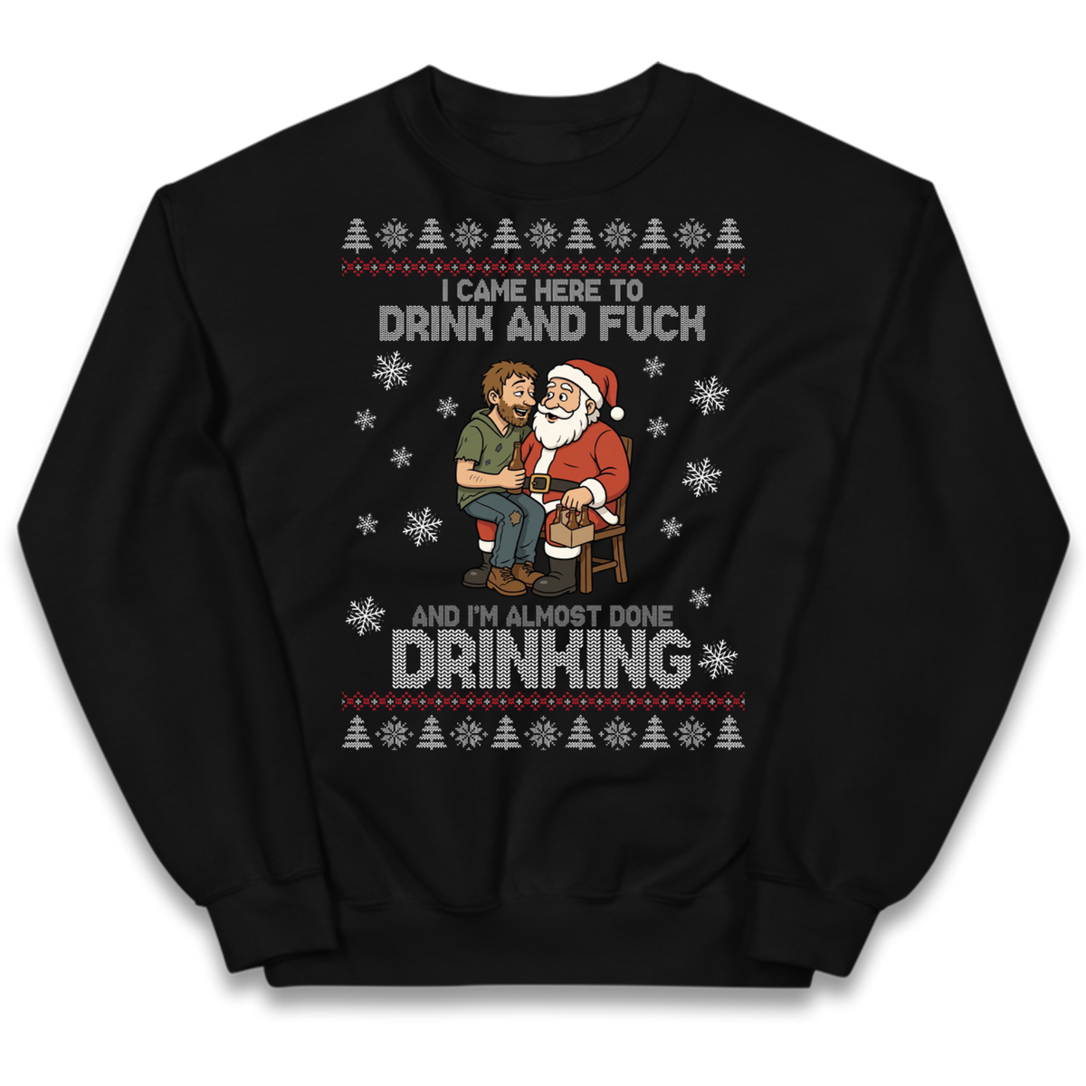 Rude Santa Graphic Kids Jumper