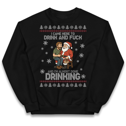Rude Santa Graphic Kids Jumper