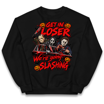 Retro Horror Movie Halloween Slasher Villains Kids Jumper
