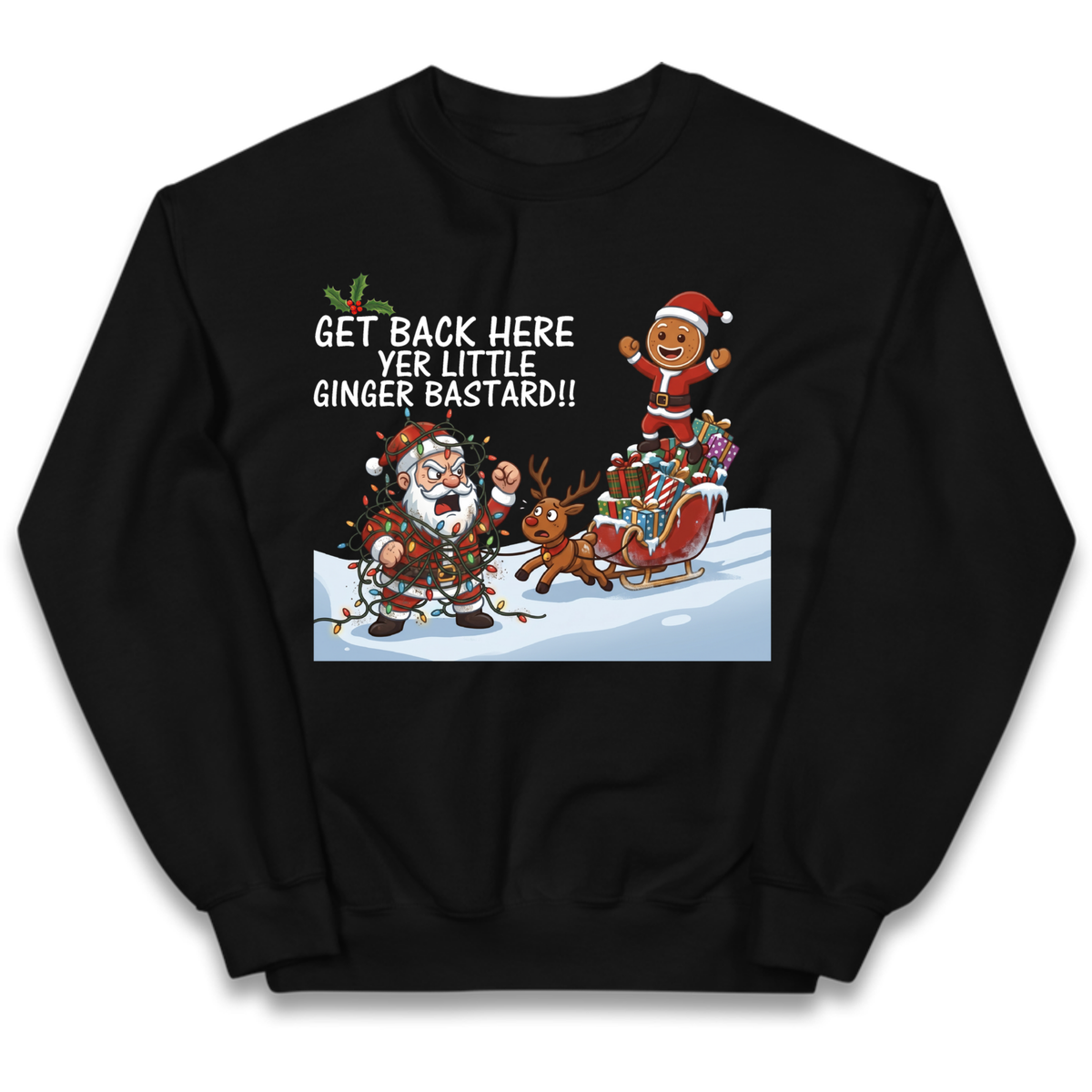 santa joke graphic Kids Jumper