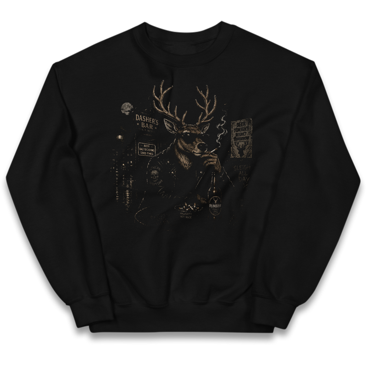Reindeer Night Out Kids Jumper