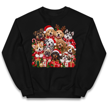 Puppy Christmas Kids Jumper