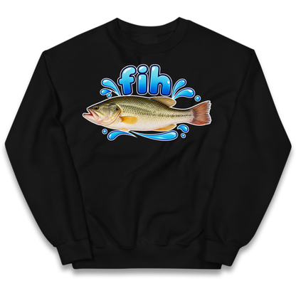Fih Funny Bass Fish Kids Jumper