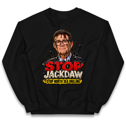 Stop Jackdaw Stop North Sea Drilling Andy Burnham Kids Jumper