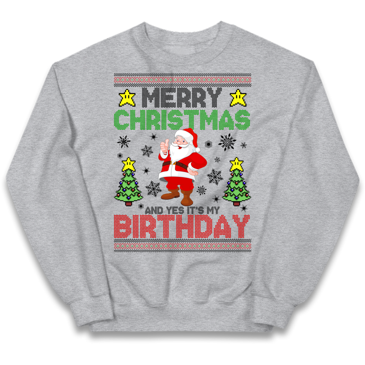 Santa birthday design Kids Jumper