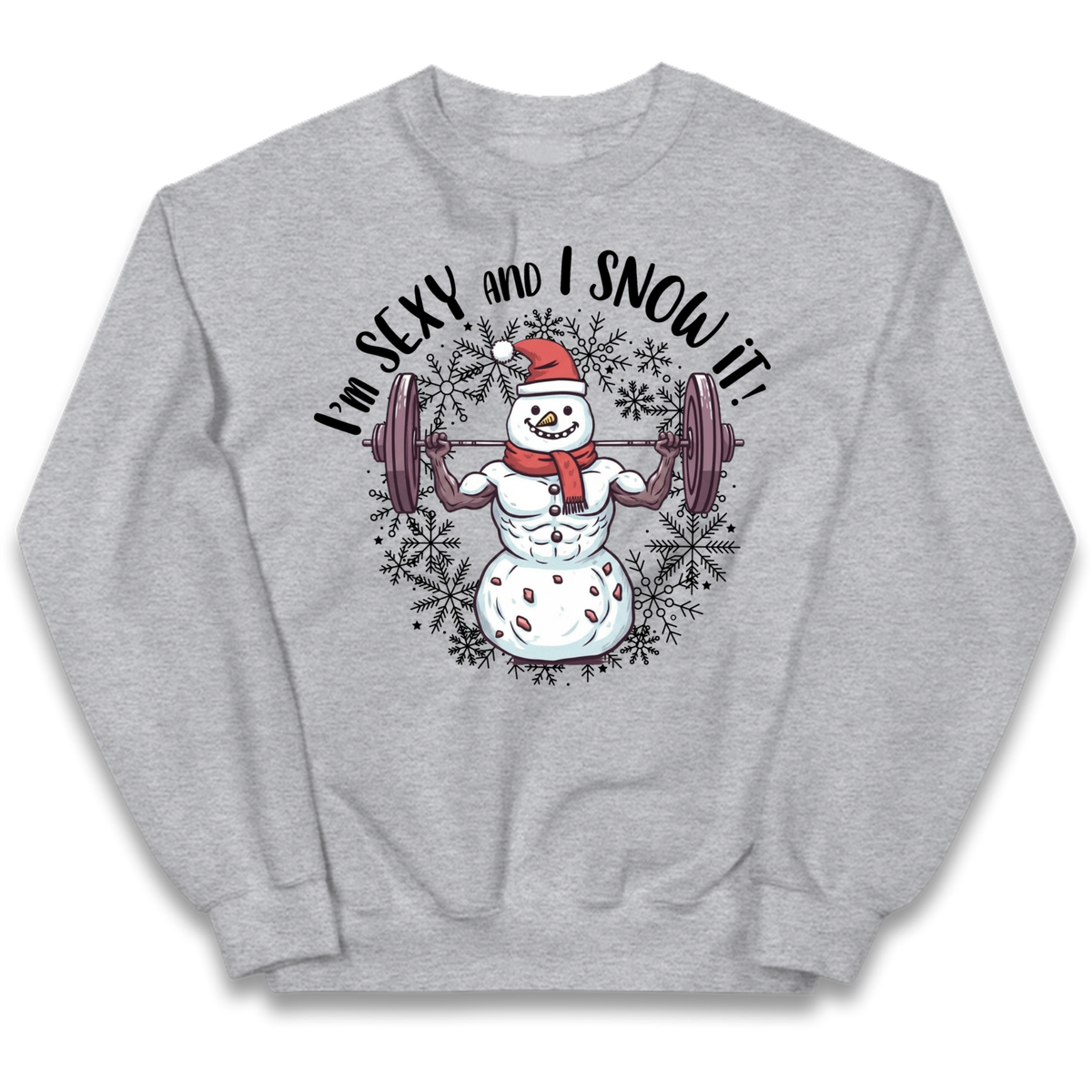 Gym Snowman Graphic Christmas Kids Jumper