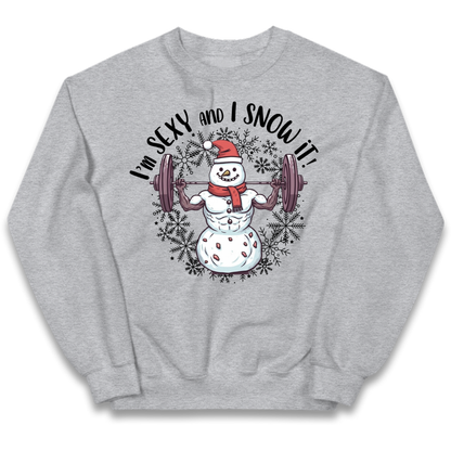 Gym Snowman Graphic Christmas Kids Jumper
