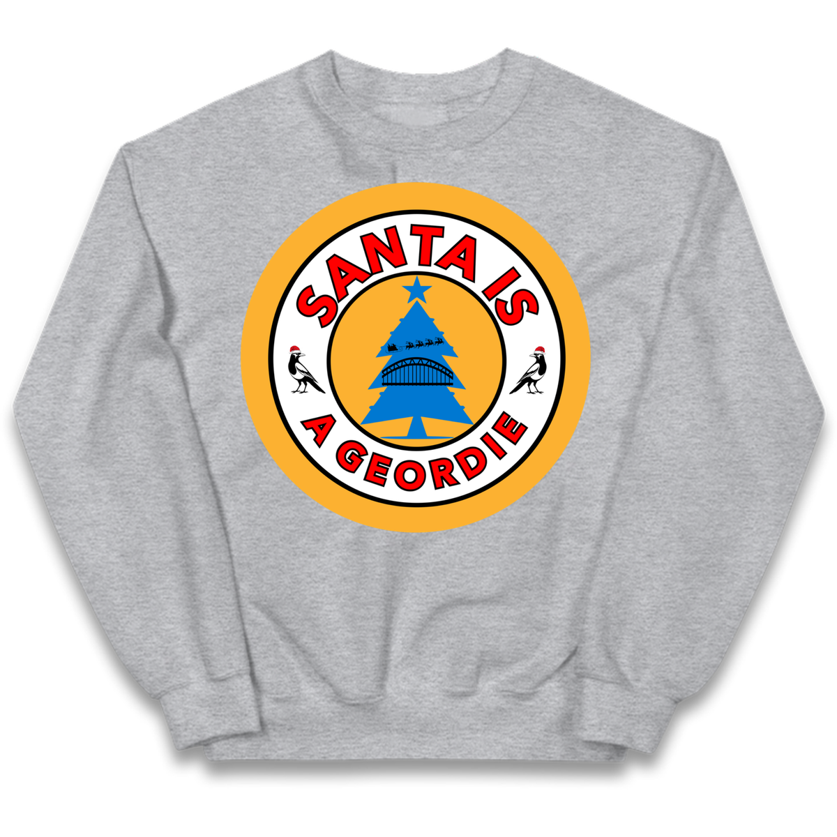 Geordie Santa  Christmas Kids Jumper