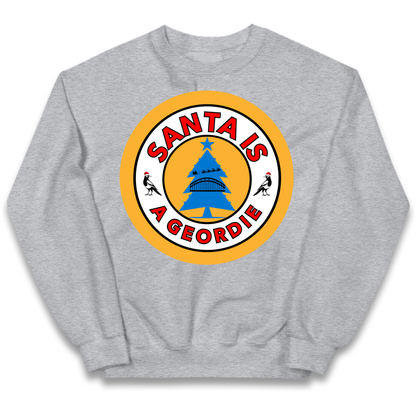 Geordie Santa  Christmas Kids Jumper