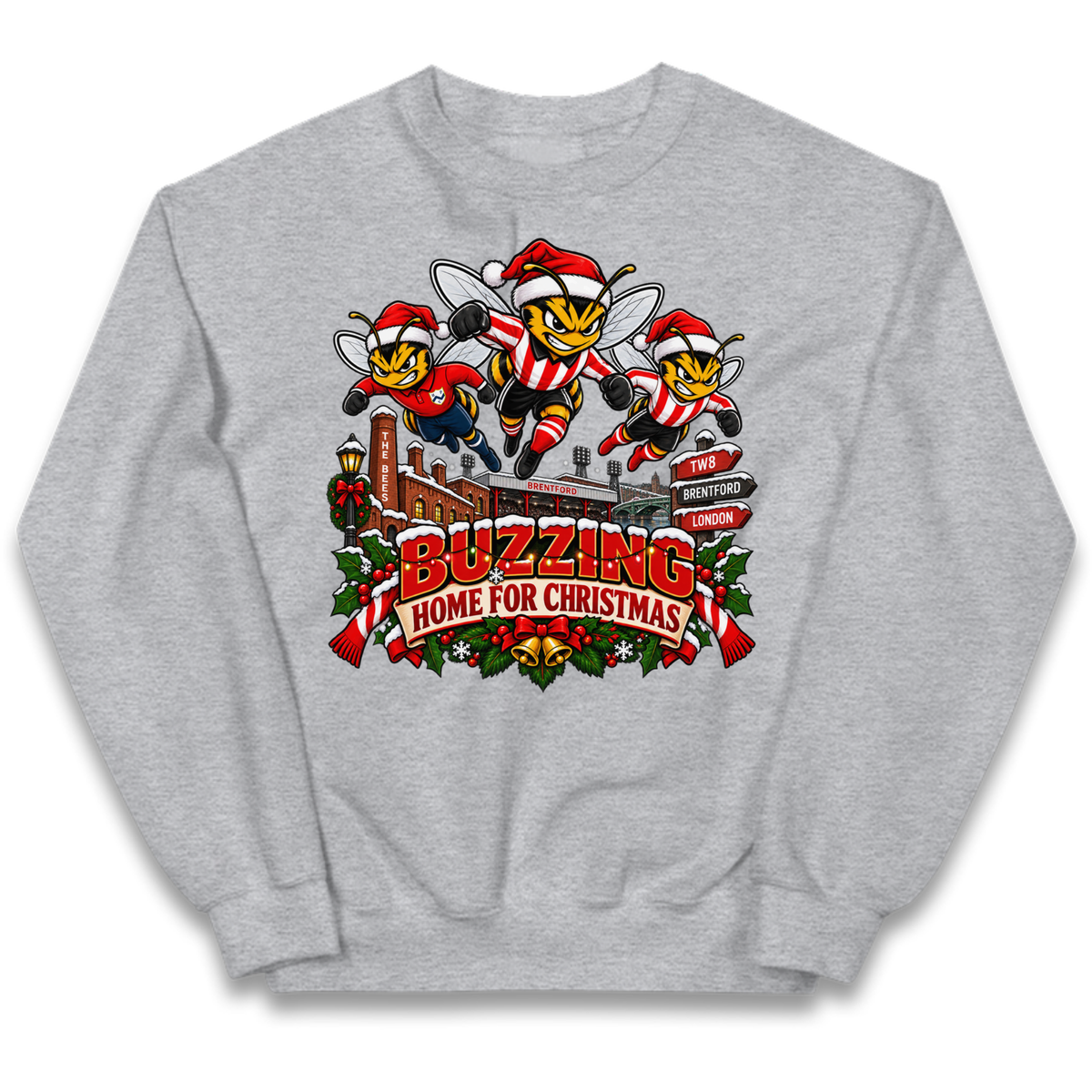 Brentford Football Christmas Kids Jumper