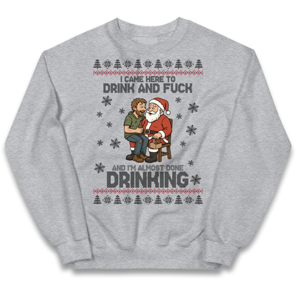 Rude Santa Graphic Kids Jumper