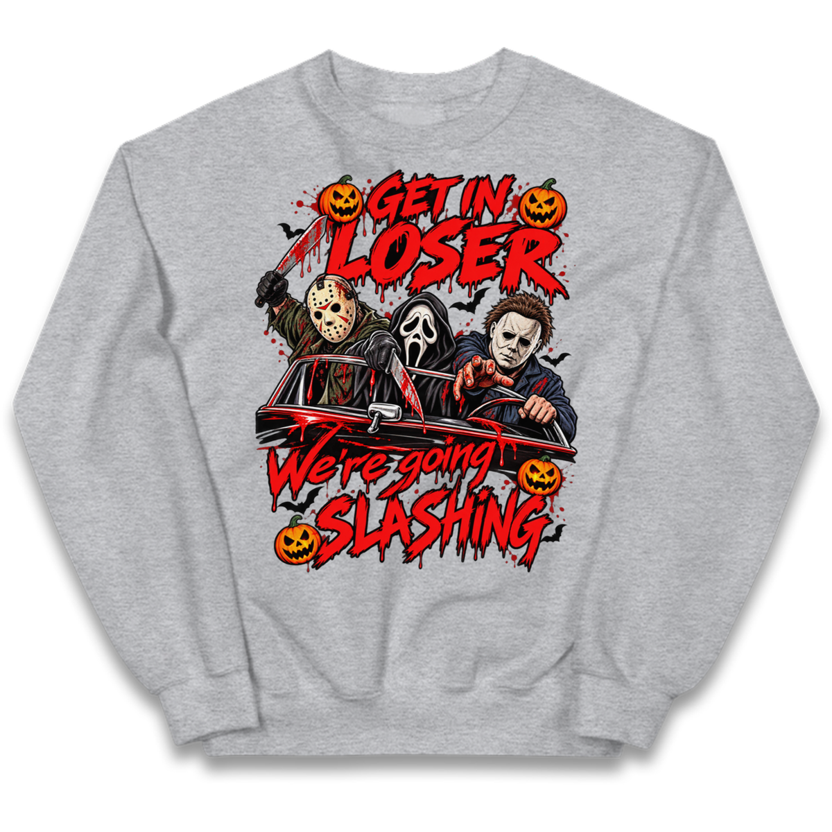 Retro Horror Movie Halloween Slasher Villains Kids Jumper
