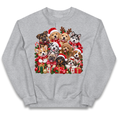 Puppy Christmas Kids Jumper